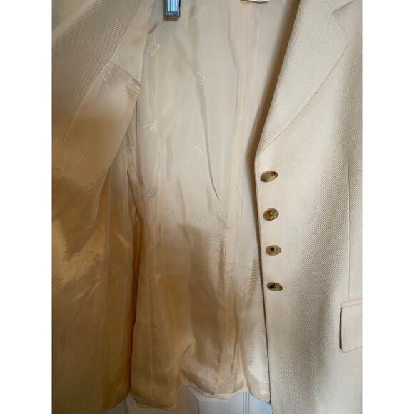 Escada Margaretha Ley Blazer size 38 Cream gold button - Picture 4 of 12